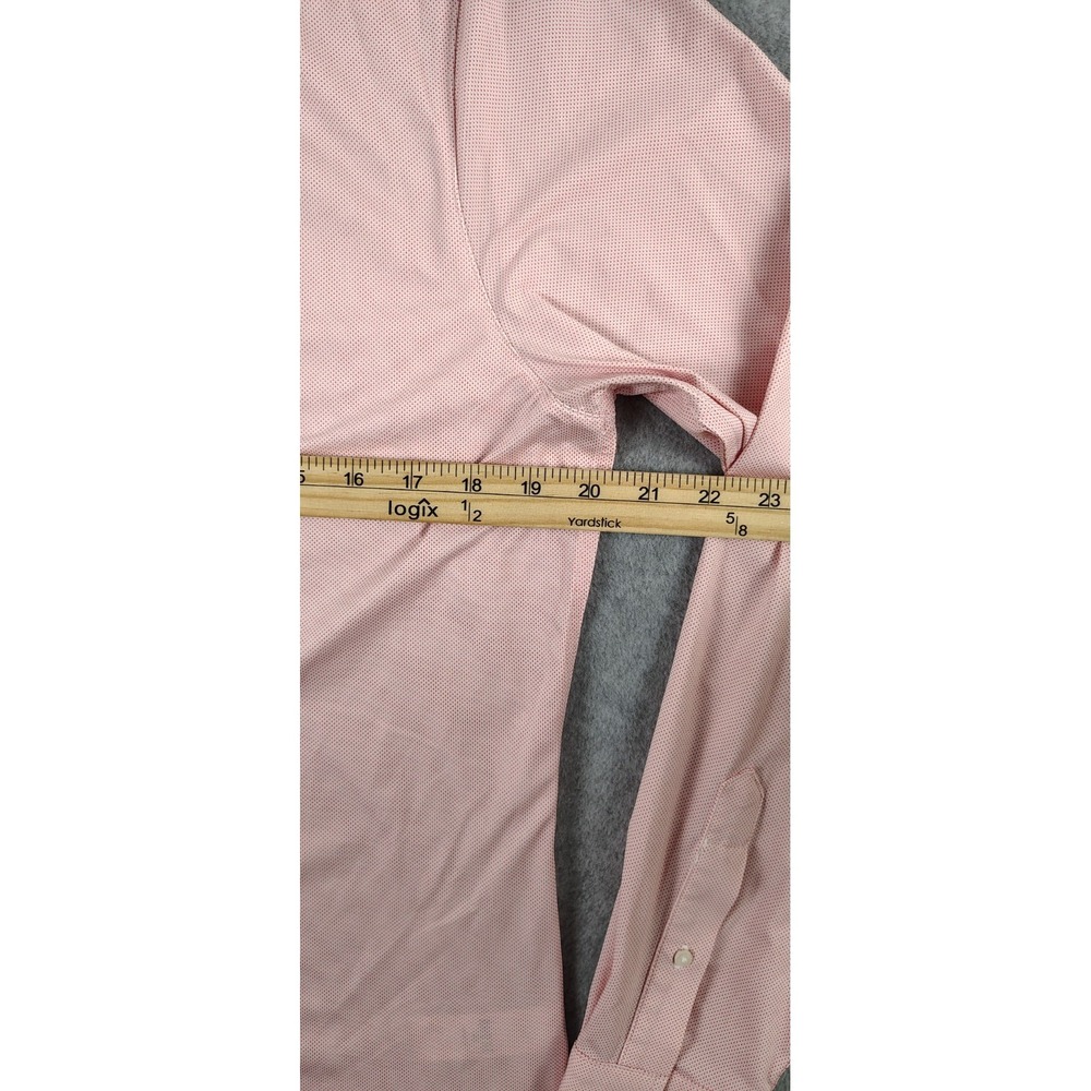 Rhone Commuter Shirt Men M Pink Morse Slim Fit Tech Button Up Work Preppy - Picture 7 of 13